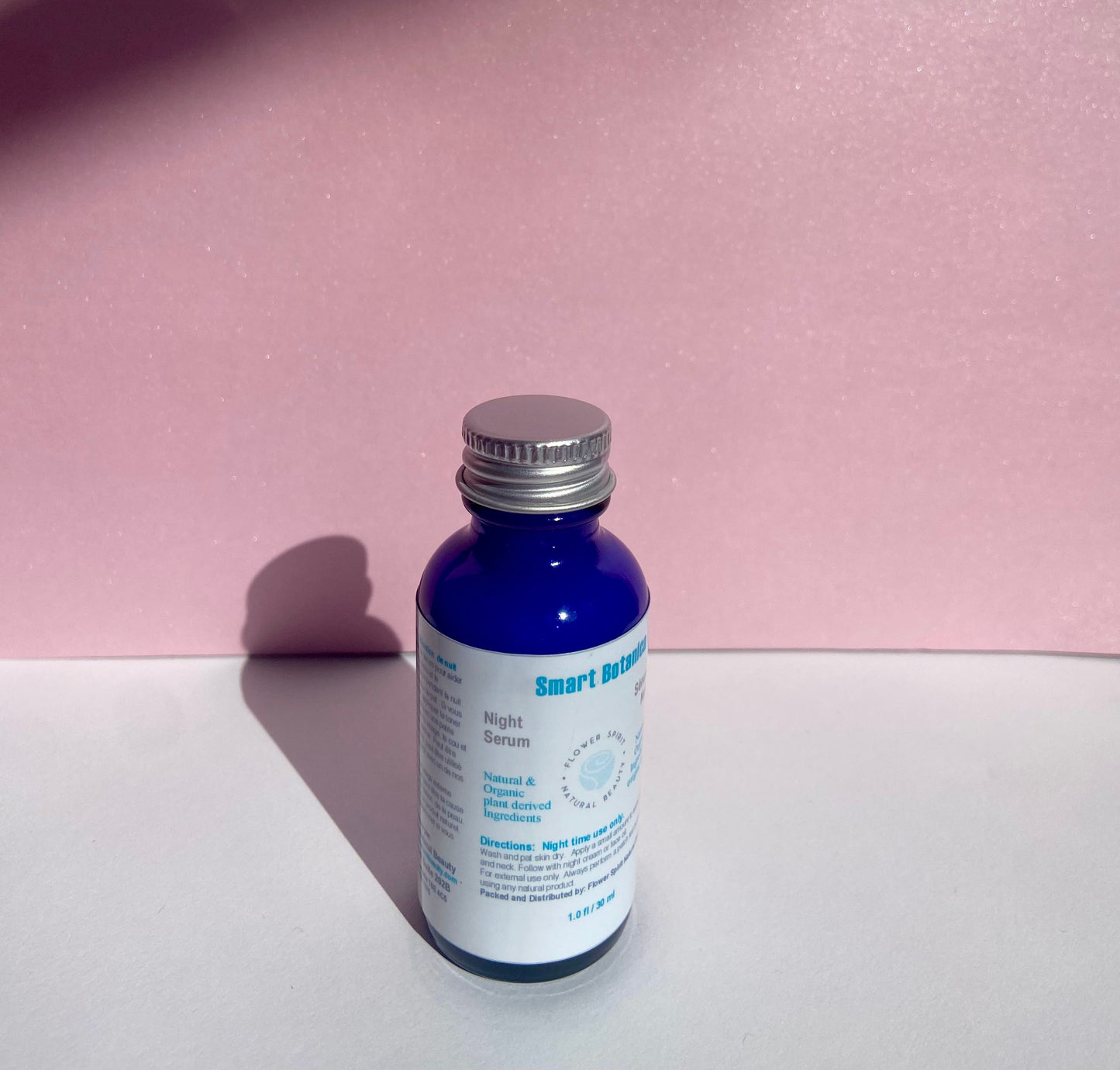 Flower Spirit Natural Beauty. Night Serum. Refill option. Aluminum lid.