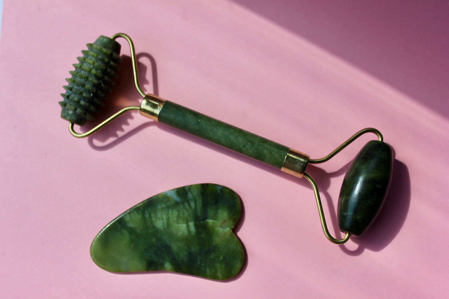 Jade Gua Sha and Roller Combo